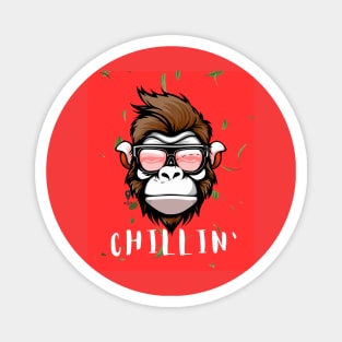 Monkey chillin' Magnet